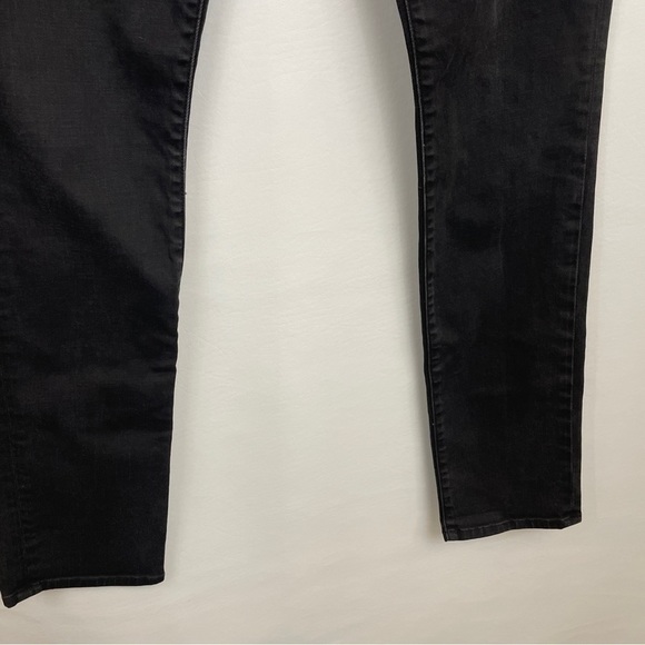 Frame Denim Mens 30 x 33 L'Homme Skinny Jeans Black Distressed - Picture 5 of 10